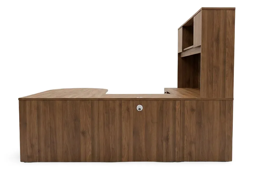 small u shaped peninsula desk with hutch 3