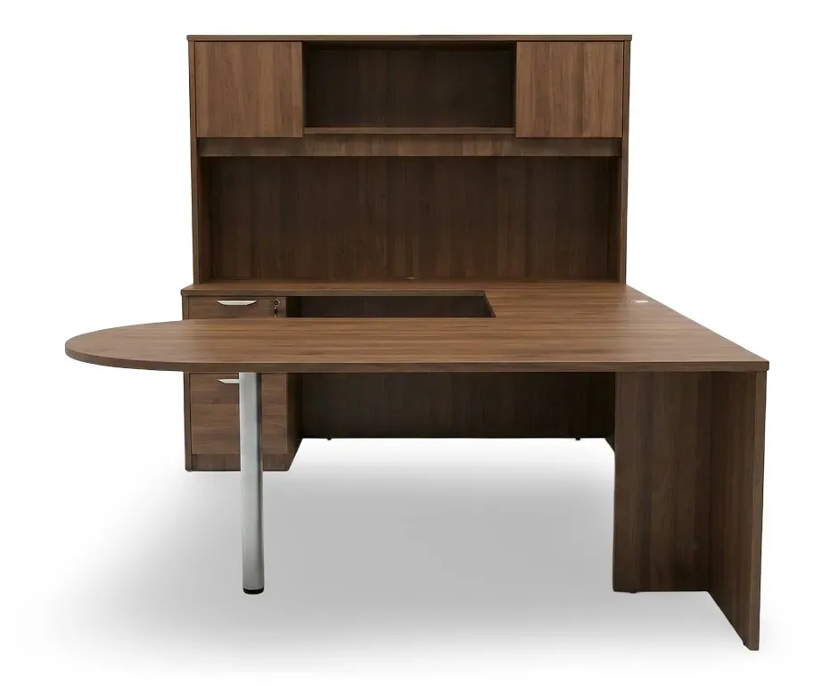 small u shaped peninsula desk with hutch 4