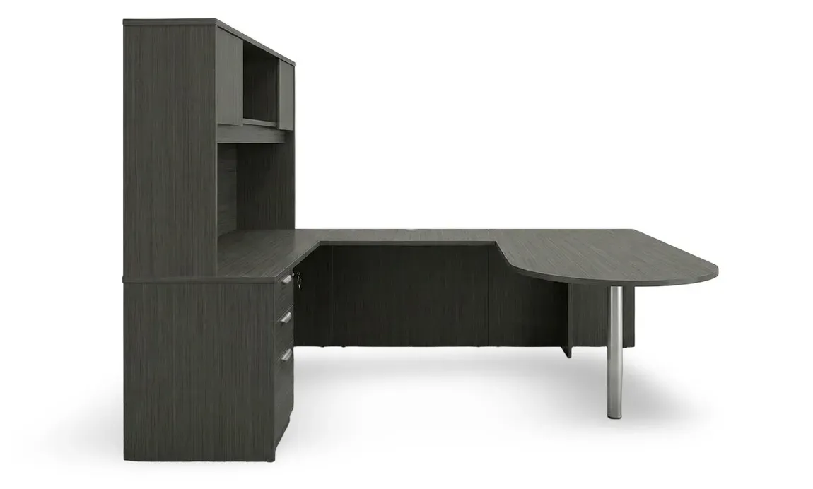 small u shaped peninsula desk with hutch 2