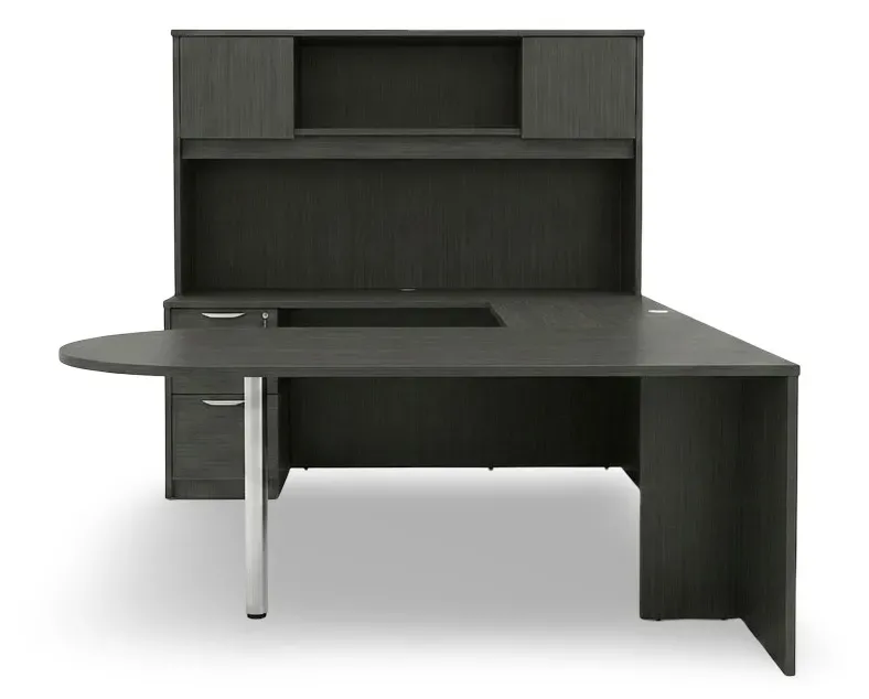 small u shaped peninsula desk with hutch 4
