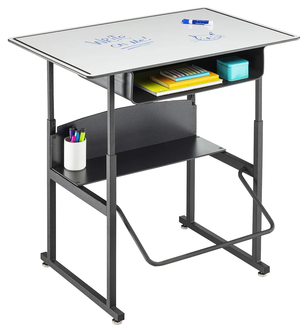 Adjustable Height Student Desk with Dry Erase Top