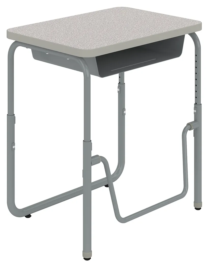 Height Adjustable School Desk with Footrest