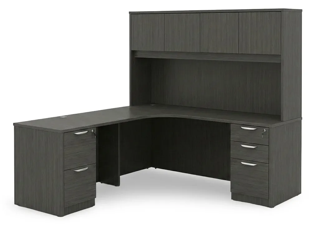 L Shaped Desk with Hutch