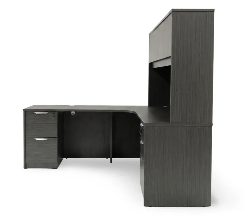 L Shaped Desk with Hutch