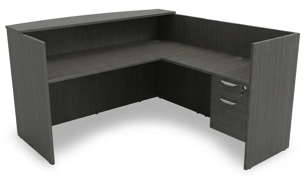 fullsize l shaped reception desk with drawers 1