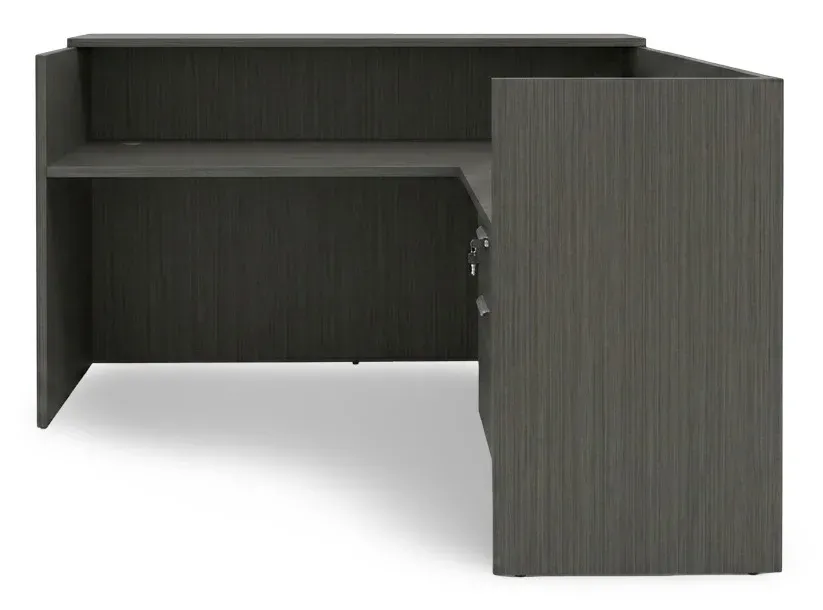 small l shaped reception desk with drawers 4