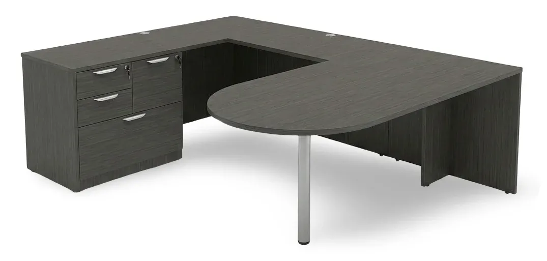 U Shaped Peninsula Desk