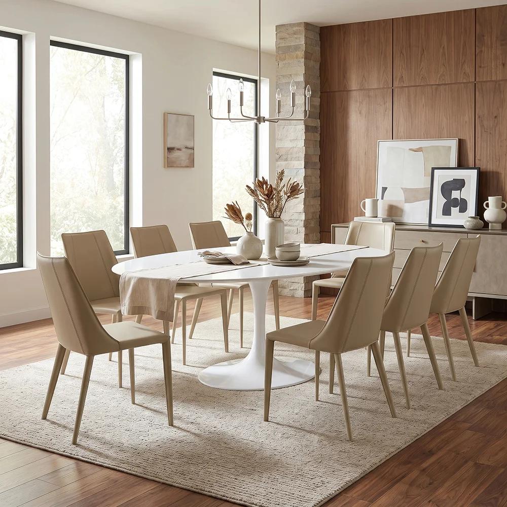 Oval Dining Table and Chairs Set
