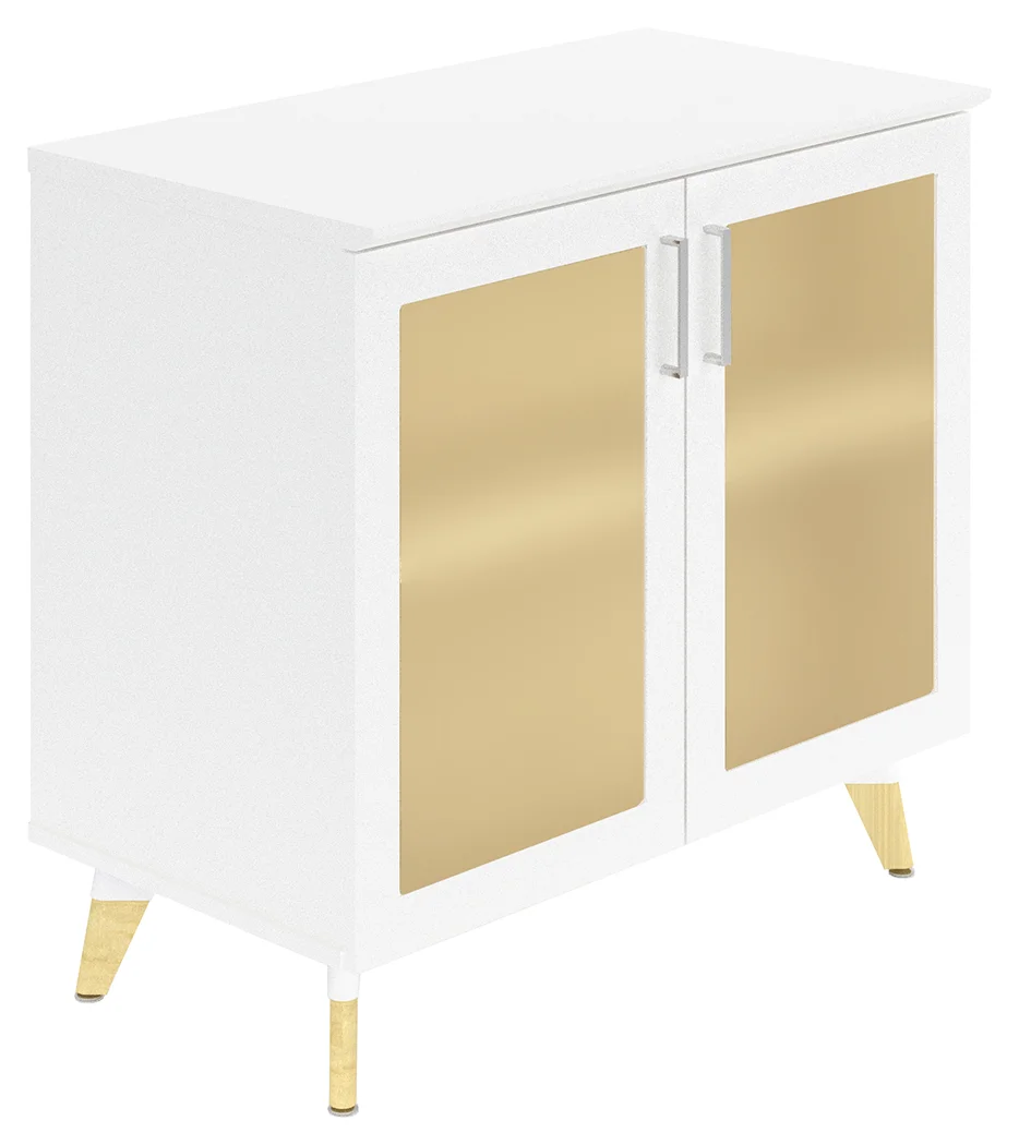 Storage Cabinet with Glass Doors
