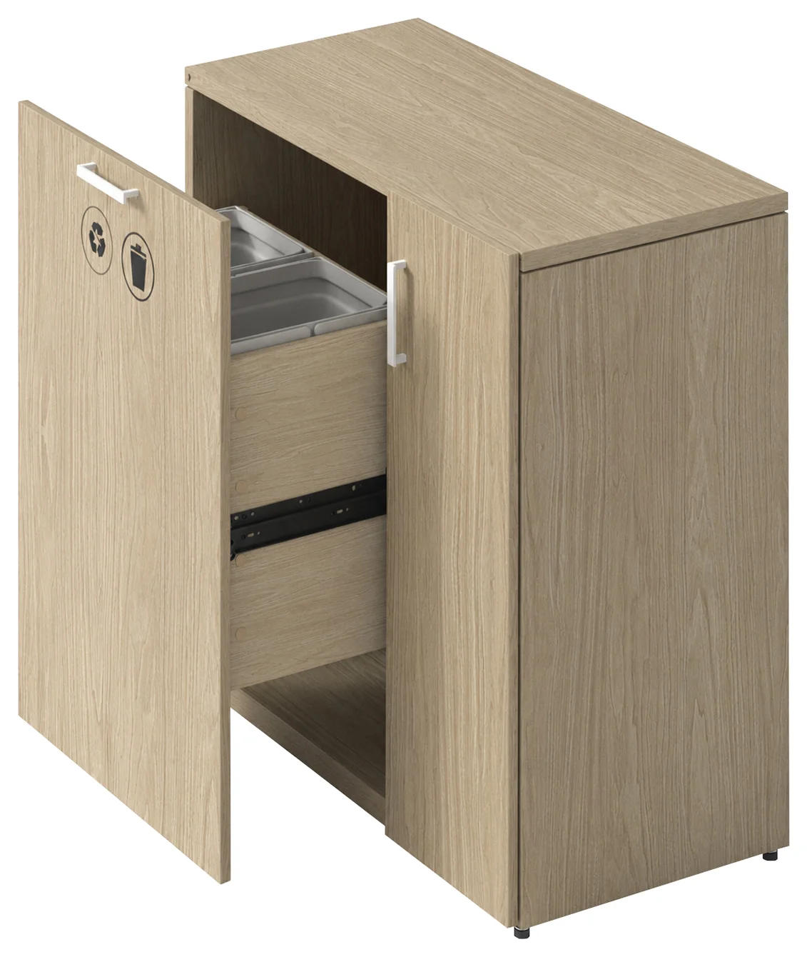Trash and Recycling Cabinet