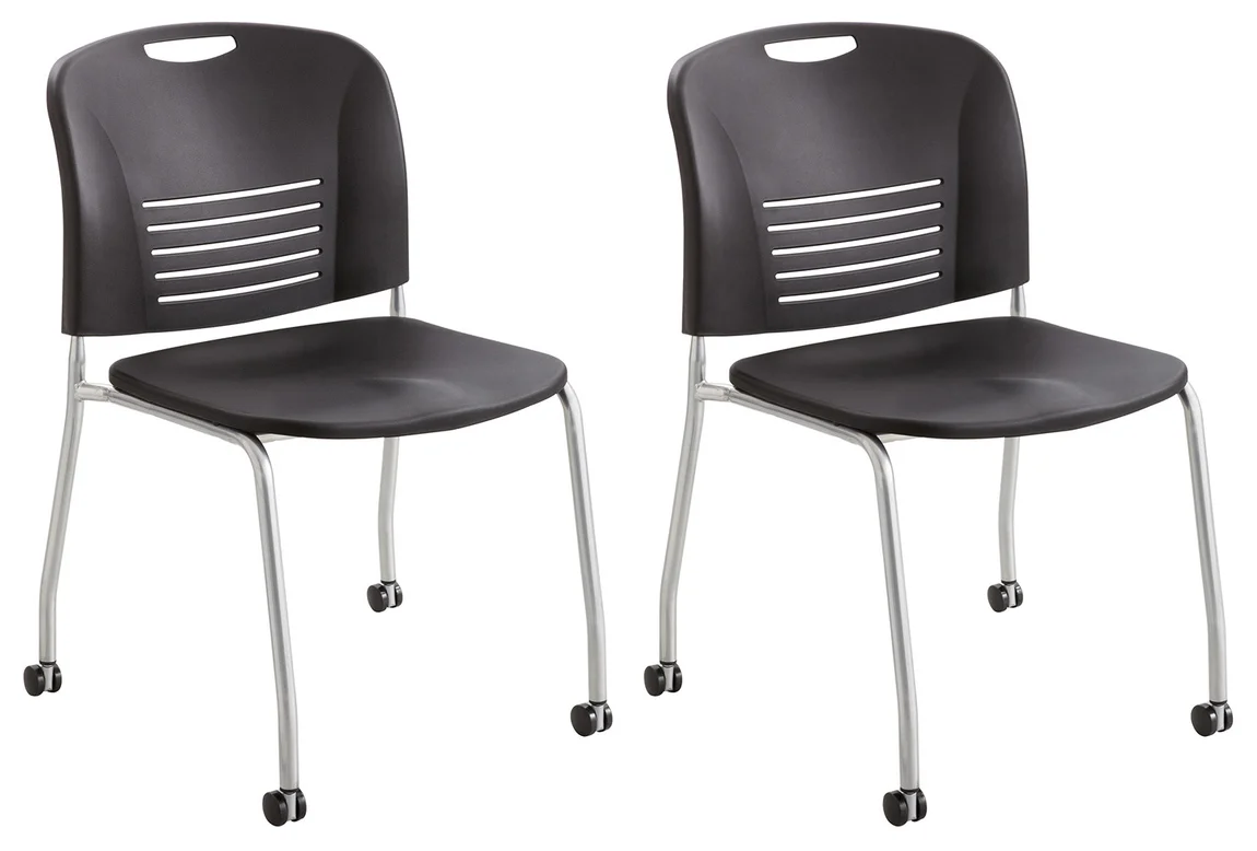 Stacking Chairs with Casters - 2 Pack