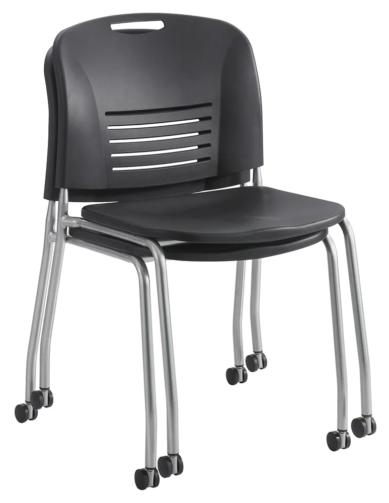 Stacking Chairs with Casters - 2 Pack