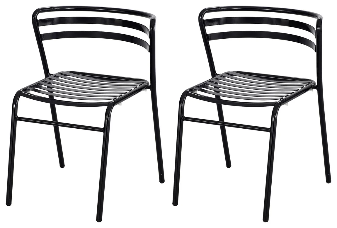 Outdoor Stacking Chairs - Set of 2
