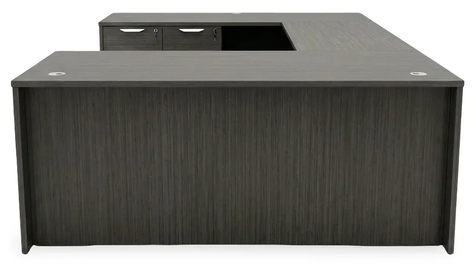U Shaped Standing Desk with Drawers