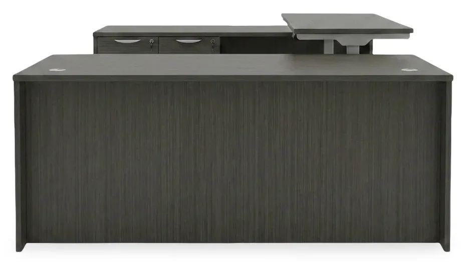 U Shaped Standing Desk with Drawers