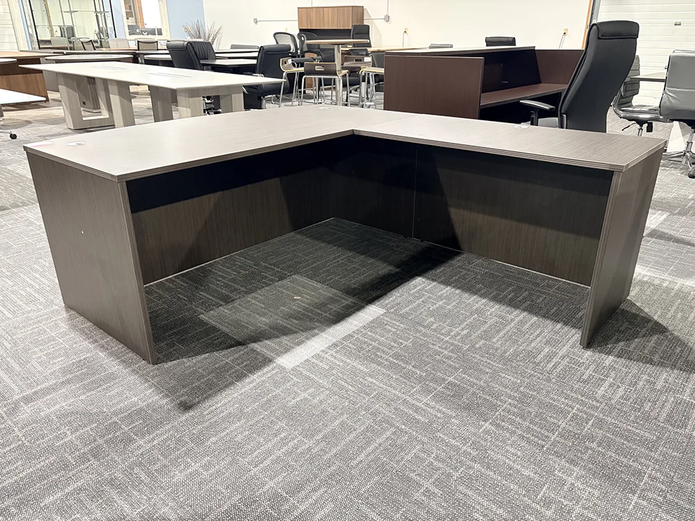 Bow Front L-Shaped Desk