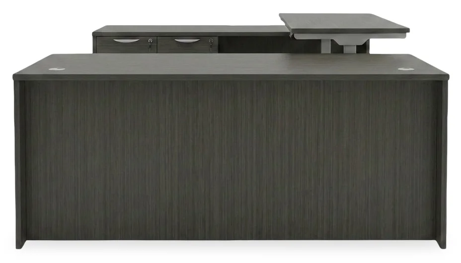 U Shaped Standing Desk with Drawers