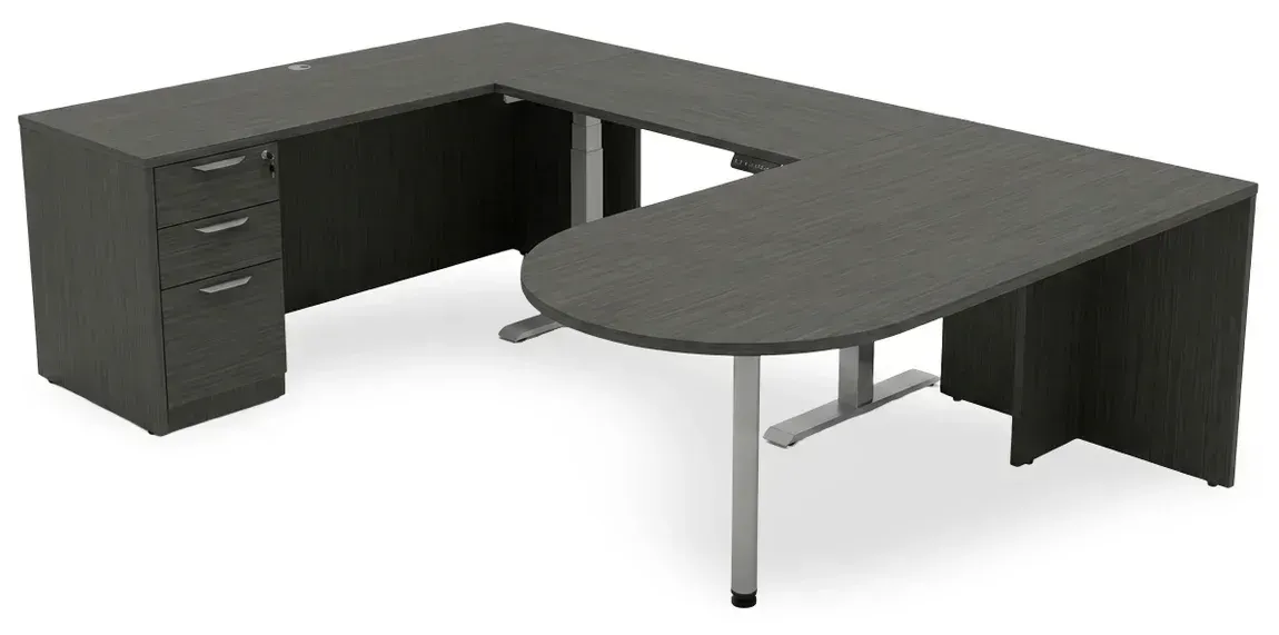 U Shaped Peninsula Standing Desk
