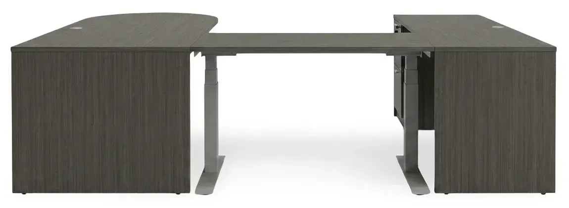 U Shaped Peninsula Standing Desk