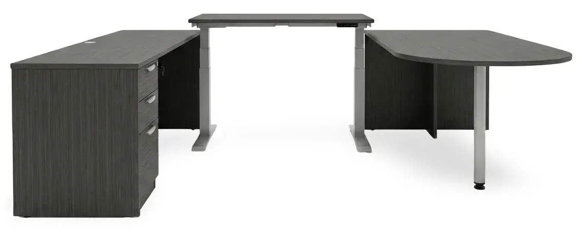 U Shaped Peninsula Standing Desk