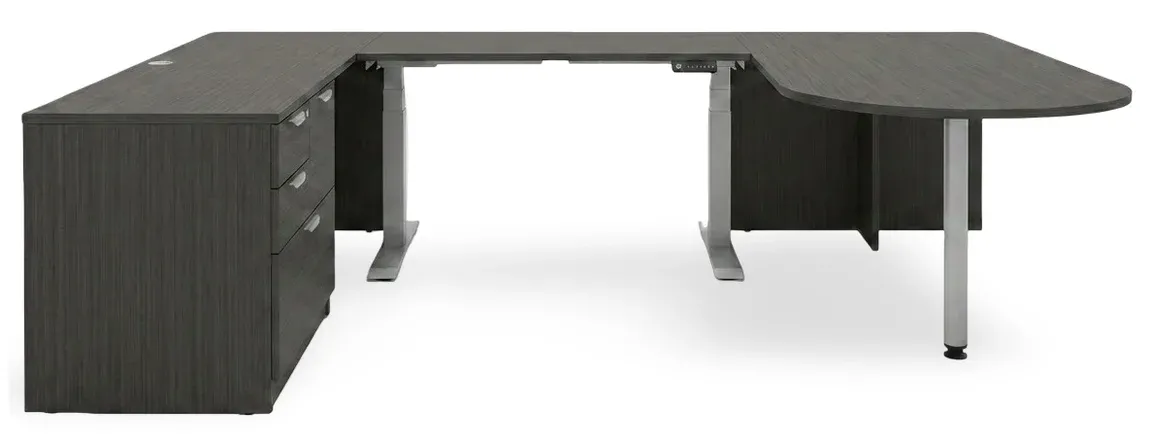 U Shaped Peninsula Standing Desk