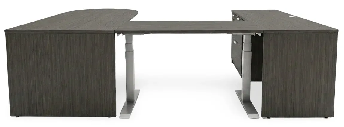 U Shaped Peninsula Standing Desk