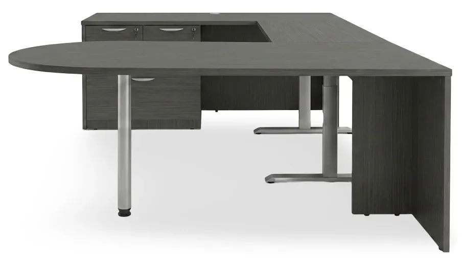 U Shaped Peninsula Standing Desk