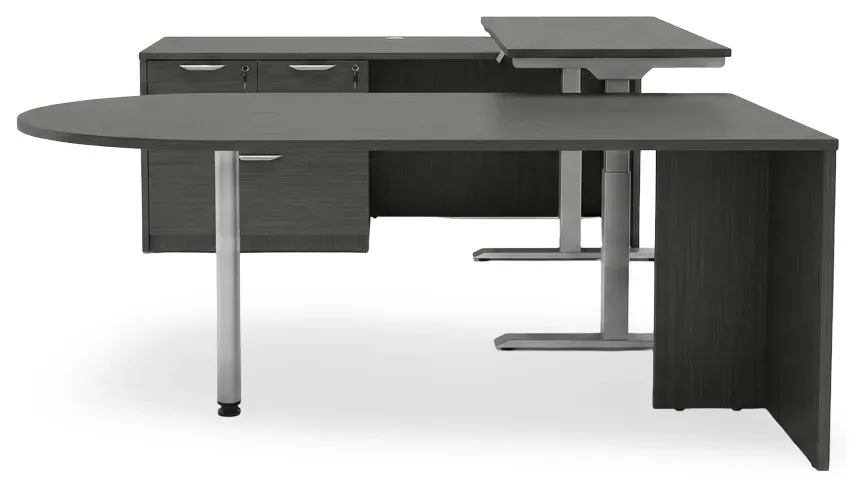 U Shaped Peninsula Standing Desk