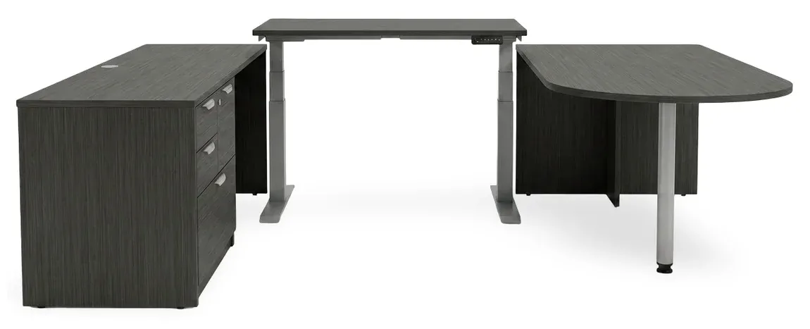 U Shaped Peninsula Standing Desk