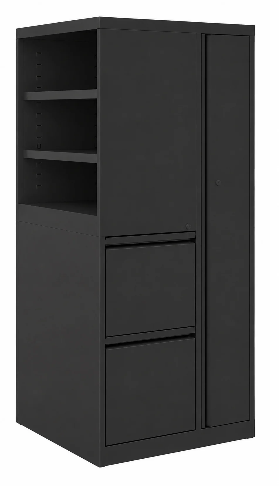 Storage Tower with Bookcase and Wardrobe