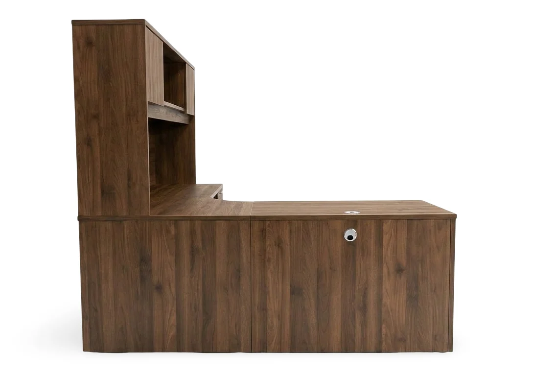 L Shaped Desk with Hutch