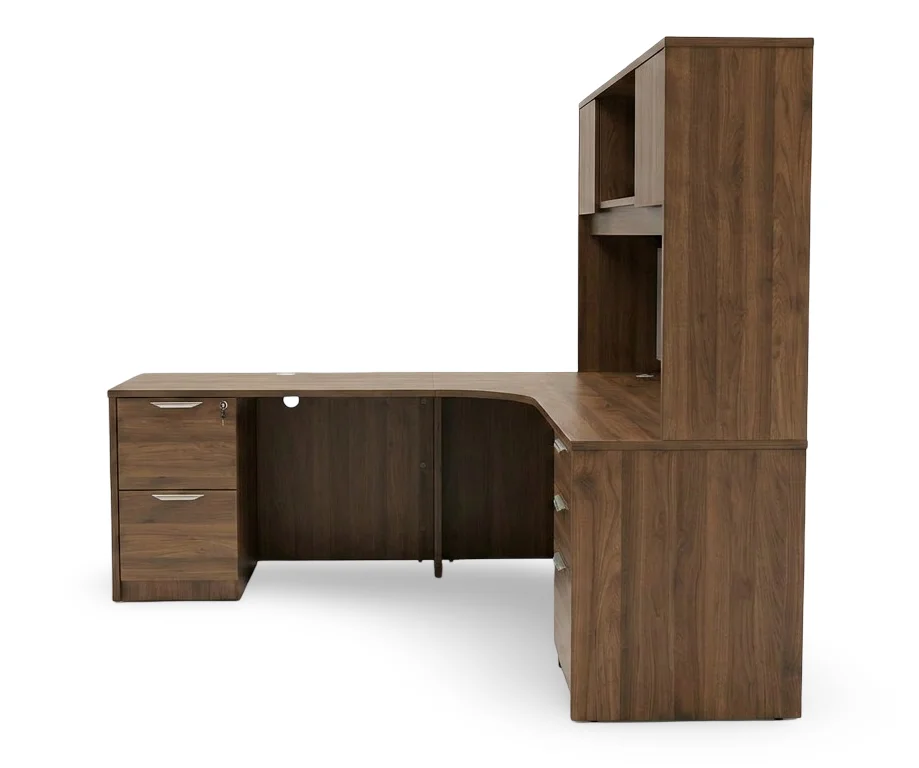 L Shaped Desk with Hutch