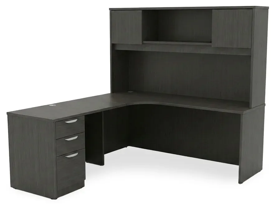 L Shaped Desk with Hutch