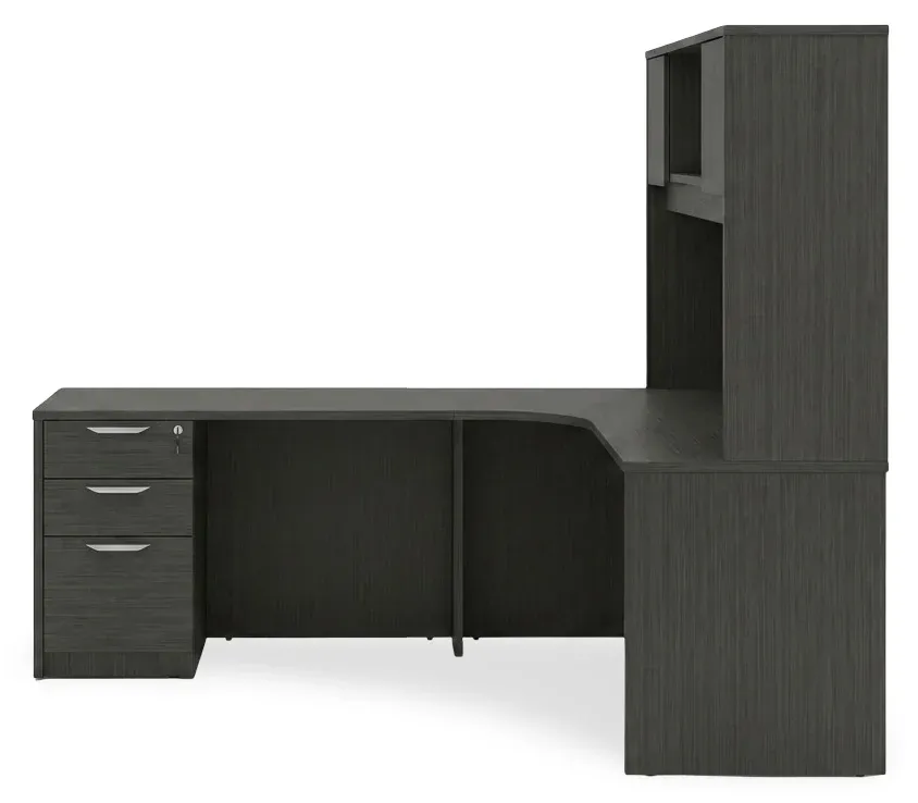 L Shaped Desk with Hutch