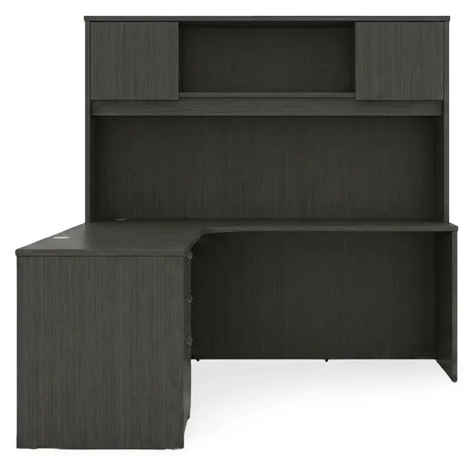 L Shaped Desk with Hutch