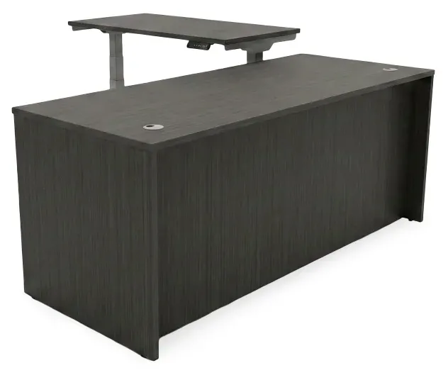 L Shaped Sit Stand Desk