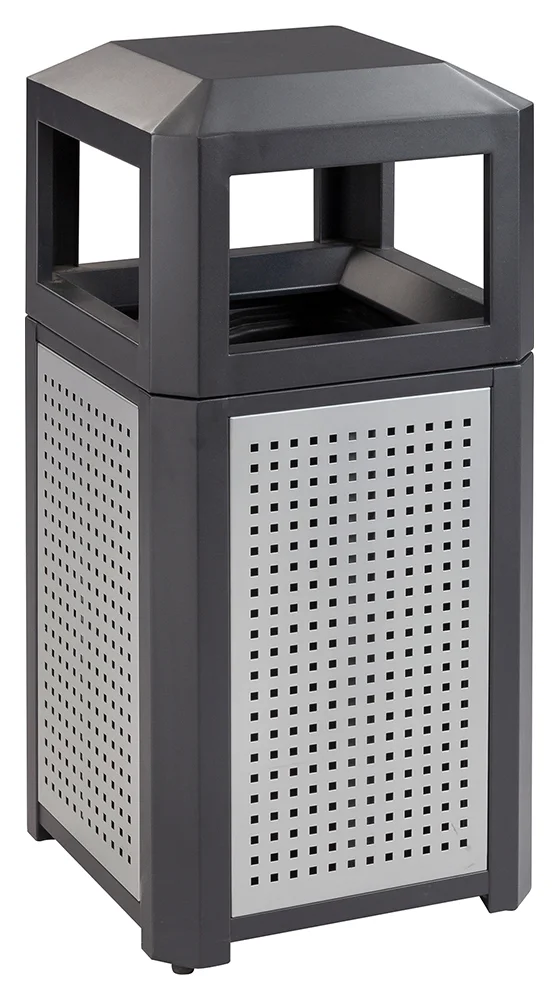 Steel Trash Can with Lid