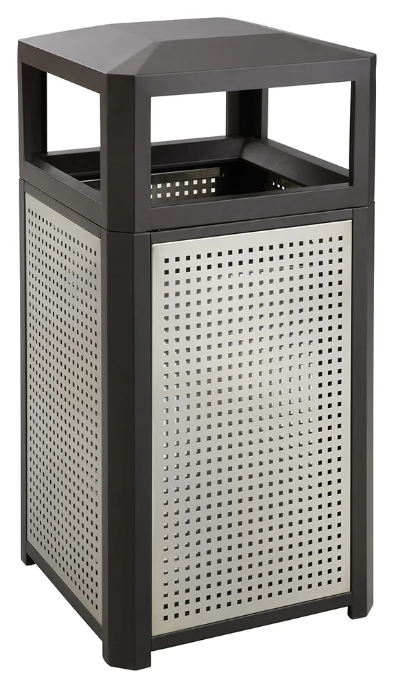 Steel Trash Can with Lid