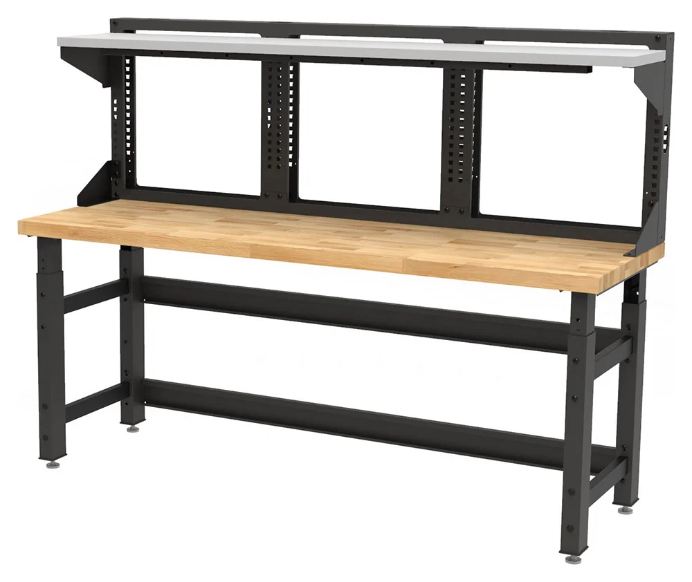 Industrial Workbench with Shelf