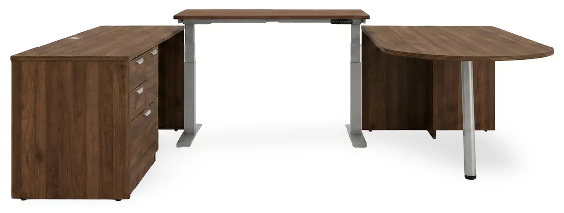 U Shaped Peninsula Standing Desk