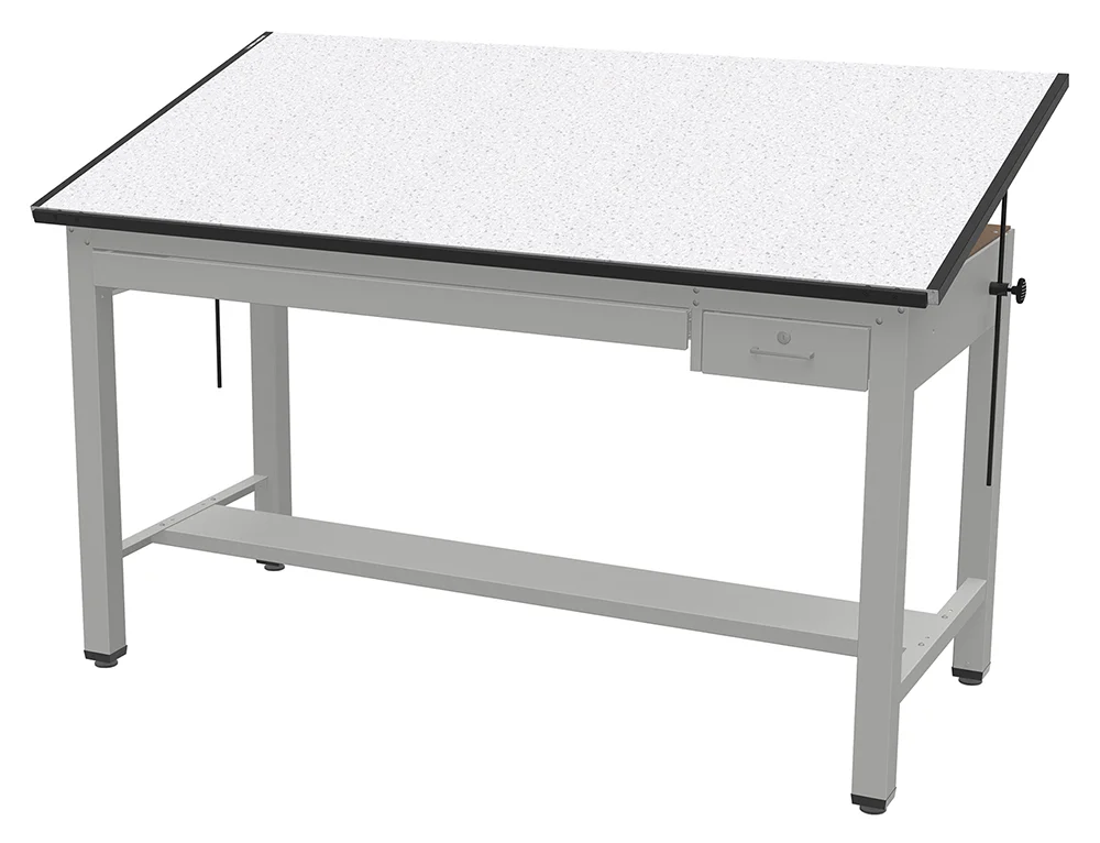 Large Drafting Table with Drawers