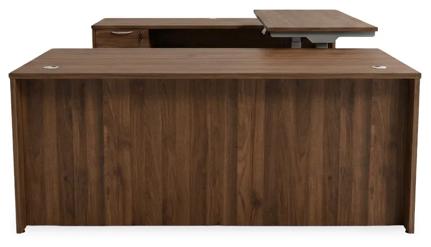 U Shaped Standing Desk with Drawers