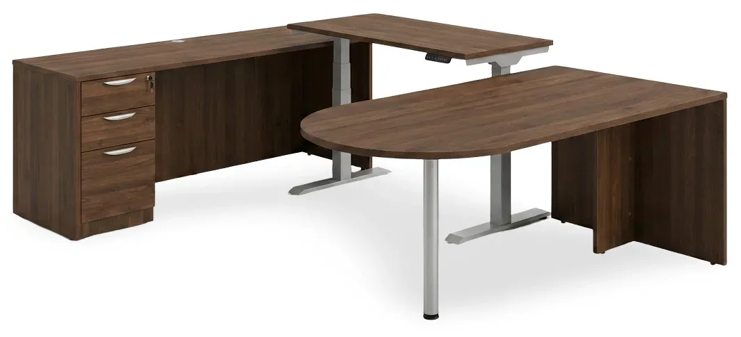 U Shaped Peninsula Standing Desk