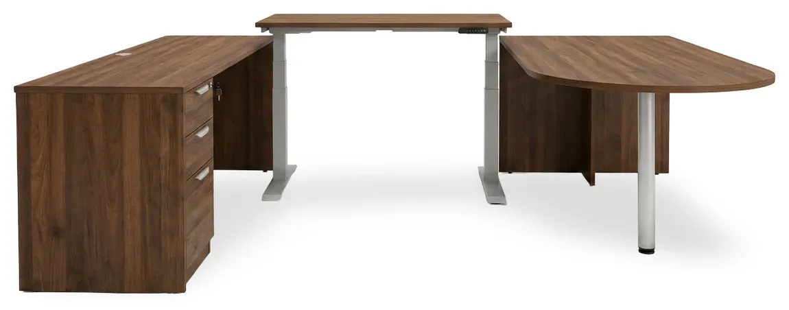 U Shaped Peninsula Standing Desk