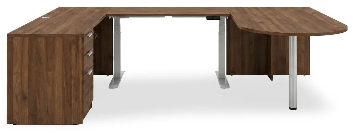 U Shaped Peninsula Standing Desk