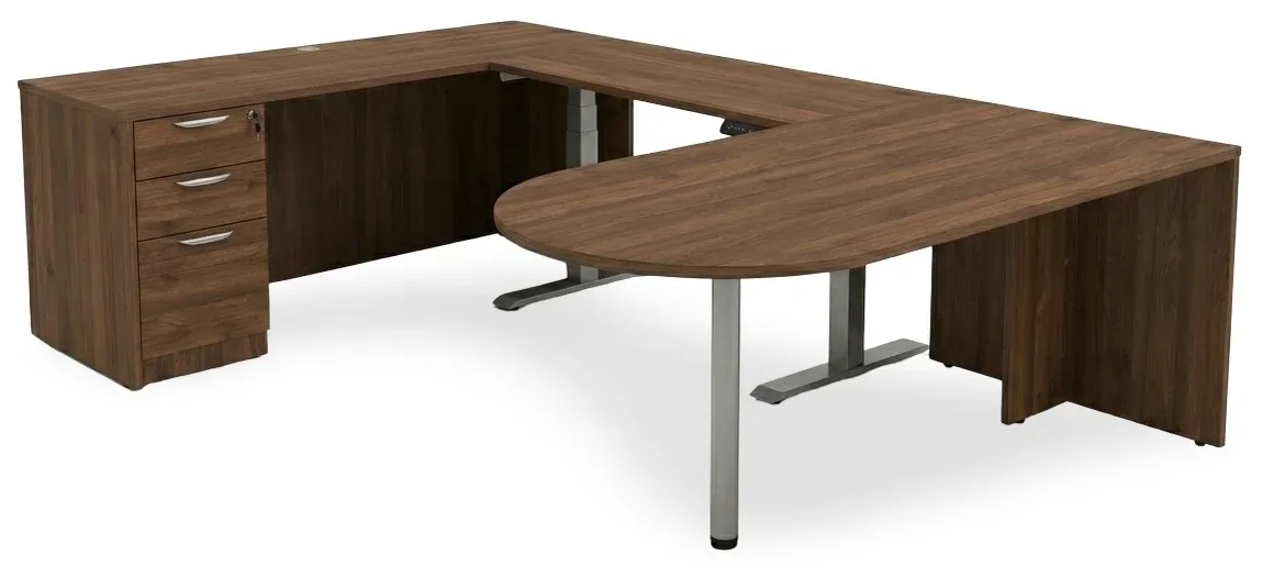 U Shaped Peninsula Standing Desk