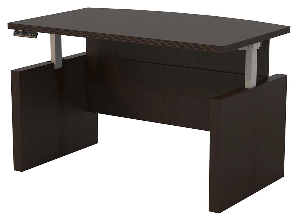 Height Adjustable Bow Front Desk