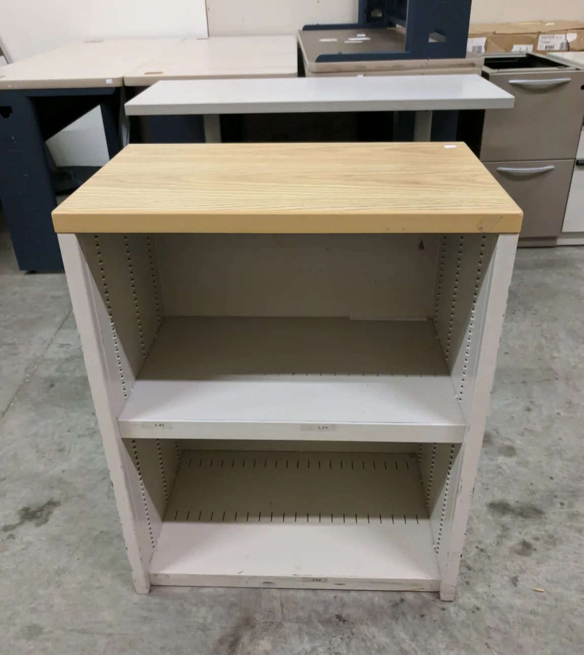 Steel Shelf with Oak Laminate Top