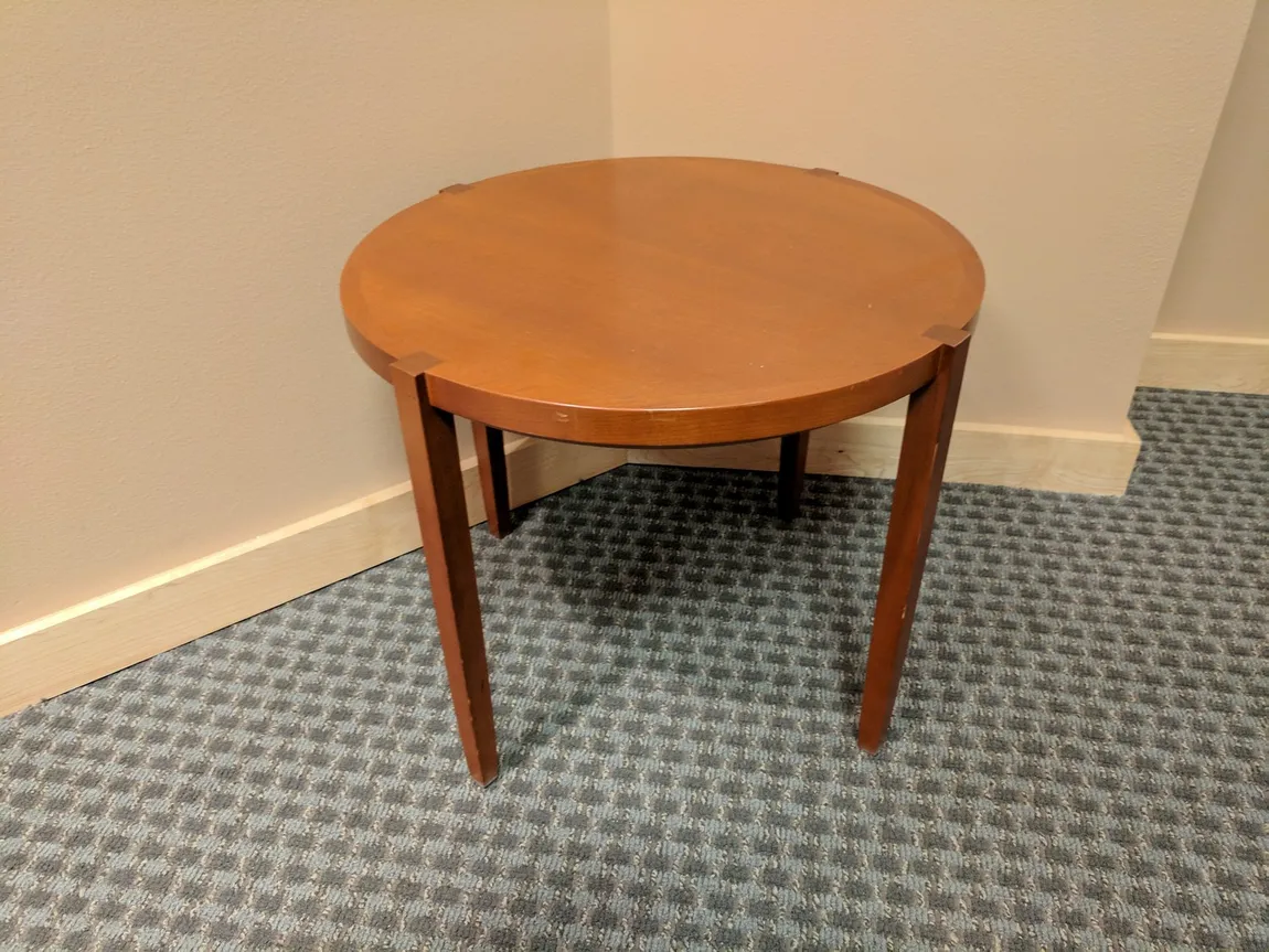 22â€ Solid Wood Round Cherry Table