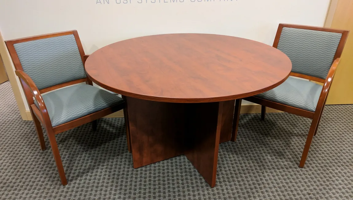 48â€ Round Cherry Laminate Table